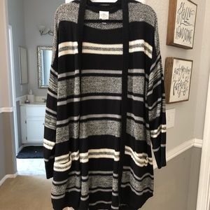 Long striped cardigan